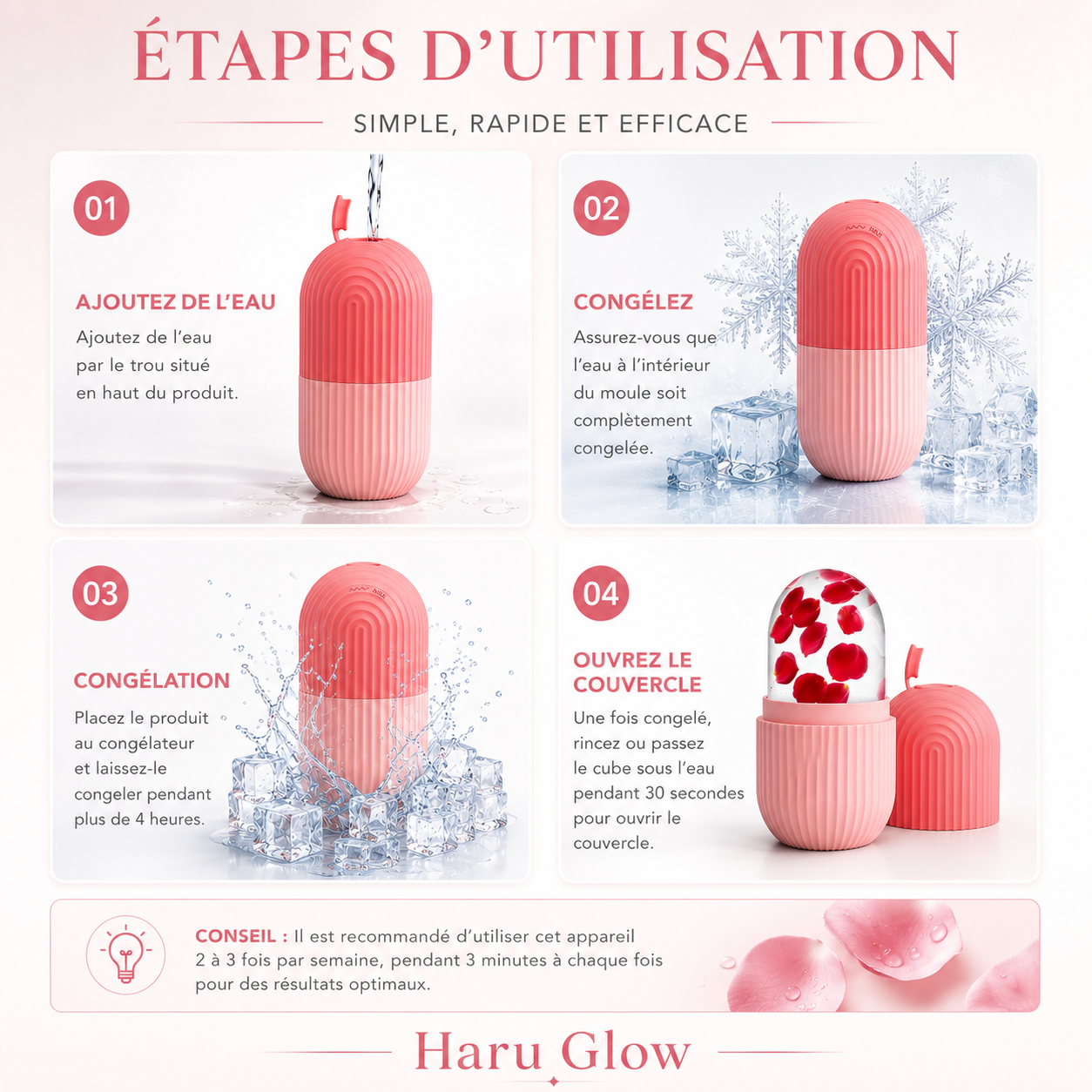 Moule Cryo-Glow Visage • Effet Liftant